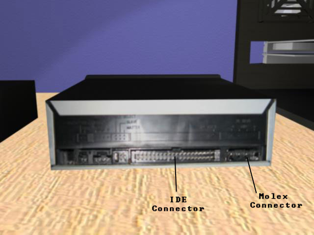 The Back of the DVD Drive